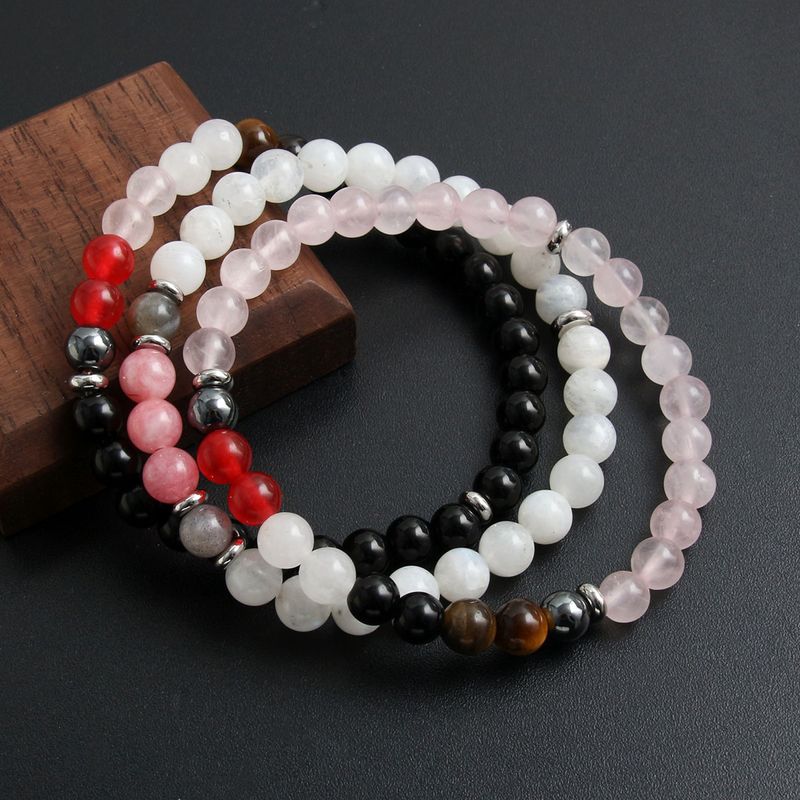 Beach Tropical Simple Style Color Block Natural Stone Beaded Women's Bracelets