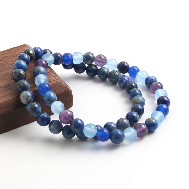 Natural Stone Simple Style Commute Beaded Handmade Round Bracelets