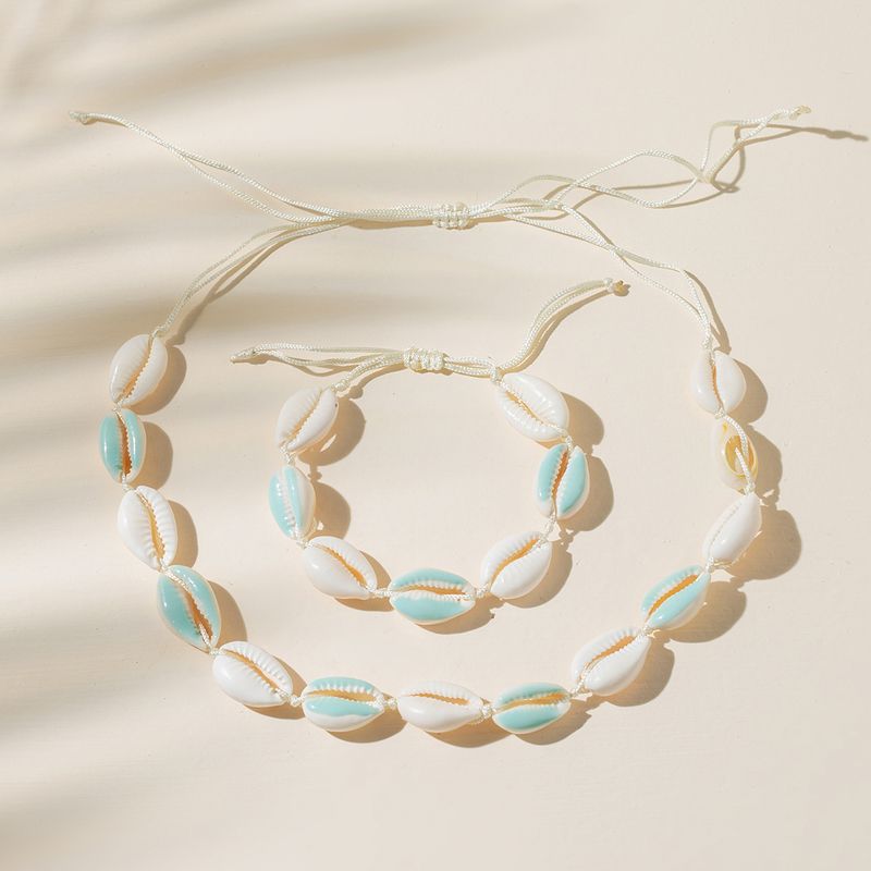 Vacation Bohemian Shell Shell Braid Women's Jewelry Set