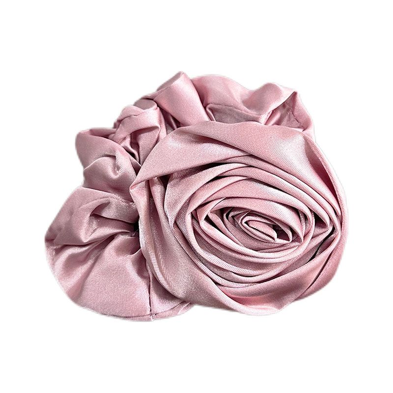 Frau Elegant Klassischer Stil Künstlerisch Rose Tuch Dreidimensional Nähen Falten Haargummi
