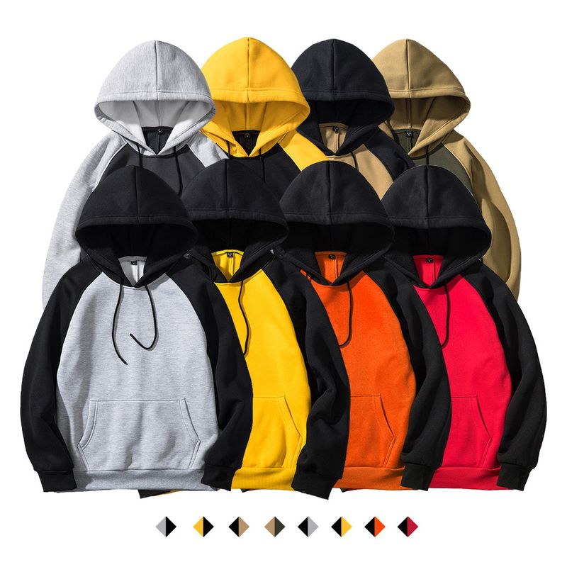 Men's Color Block Vacation Long Sleeve Loose Round Neck Collarless