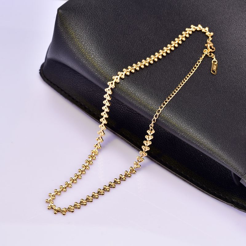 Acero Titanio Chapados en oro de 18k Estilo Simple Geométrico Collar