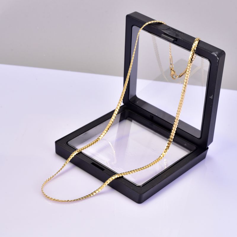 Titanium Steel 18K Gold Plated Simple Style Solid Color Necklace