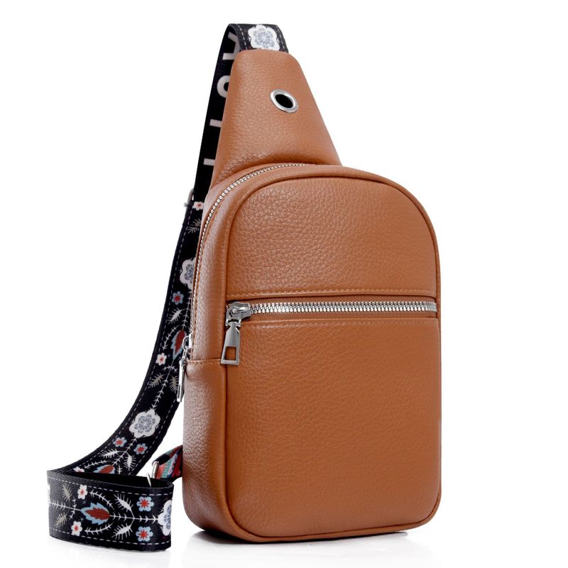 Women's Classic Style Solid Color Pu Leather Waist Bags