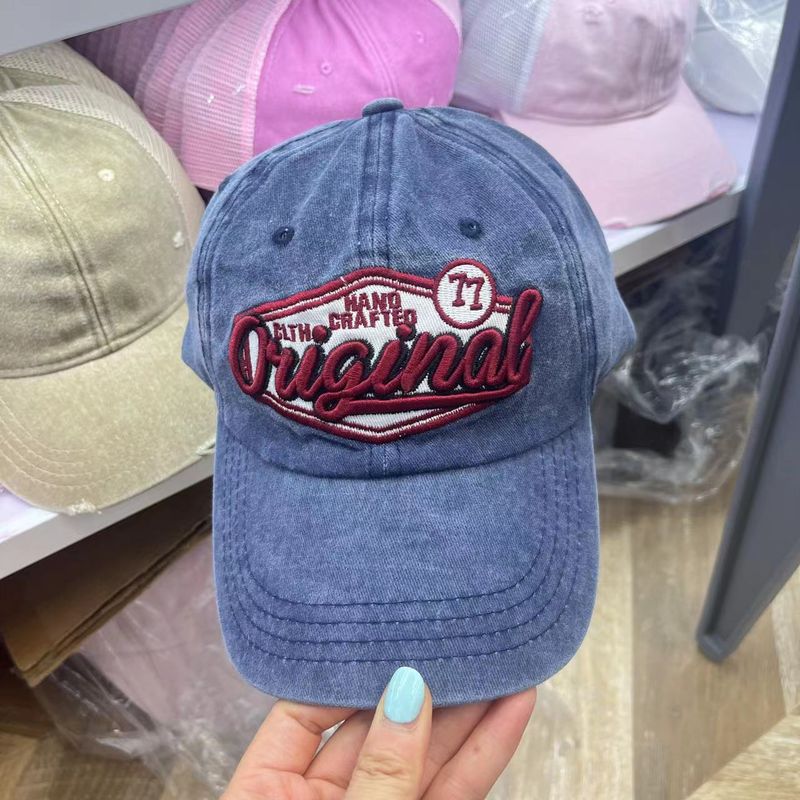 Unisex Casual Hip-Hop Commute Letter Number Embroidery Curved Eaves Baseball Cap