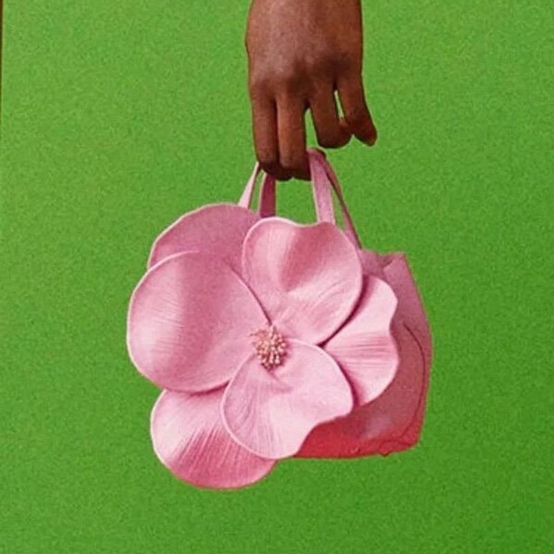 Women's Small Pu Leather Flower Streetwear Open Handbag