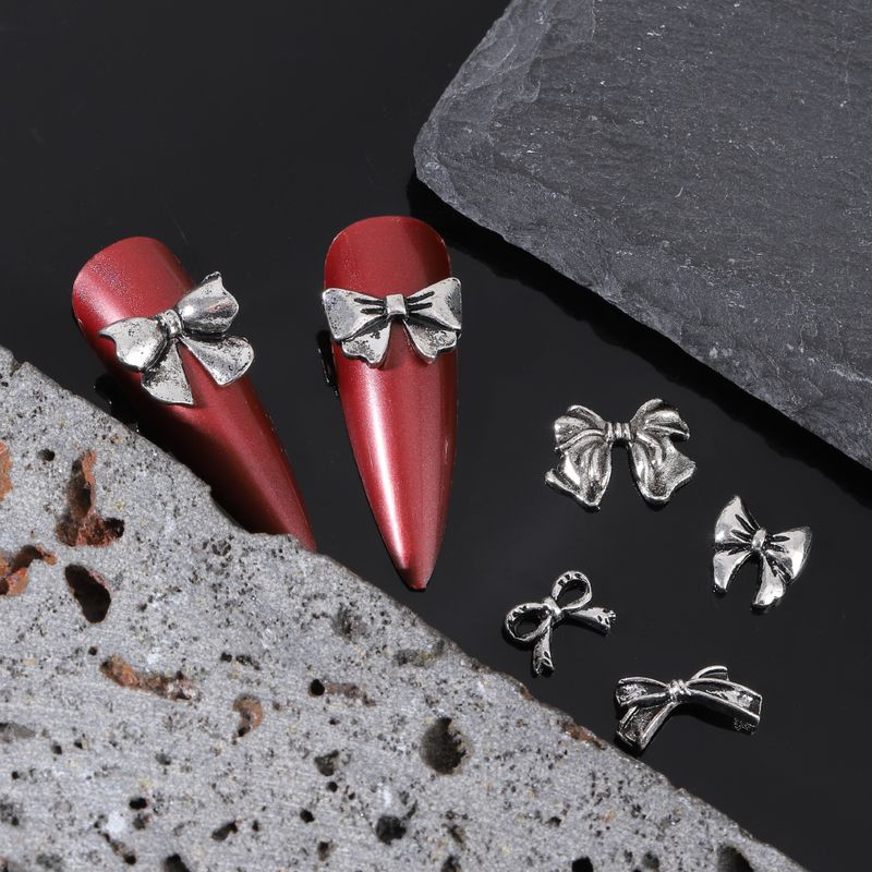 Gothic Bow Knot Zinc Alloy Nail Decoration Accessories 1 Set 60 Pieces Per Pack