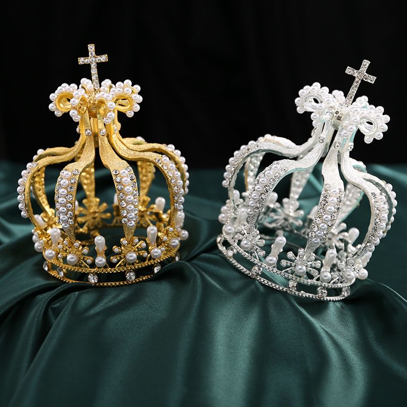Women's Simple Style Classic Style Crown Alloy Plating Inlay Rhinestones Crown