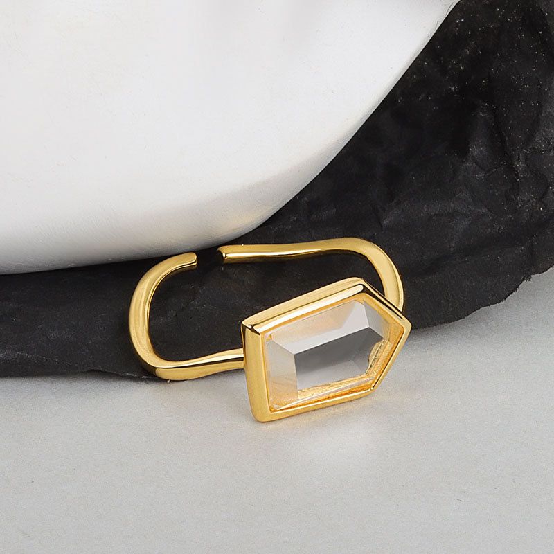 Wholesale Simple Style Geometric Copper Plating Open Rings