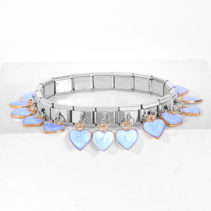 1 Piece Stainless Steel Heart Shape Polished Beads