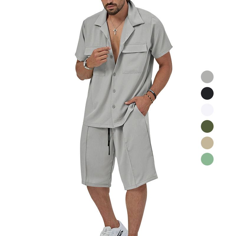 Men's Solid Color Shorts Sets Men's Clothing