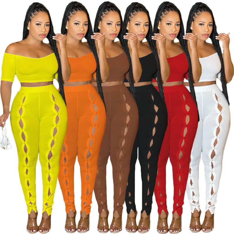 Holiday Daily Women's Vacation Solid Color Spandex Polyester Pants Sets Pants Sets