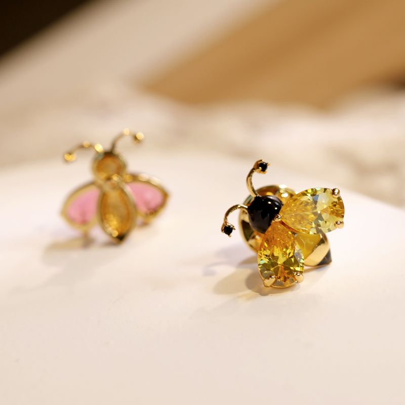 Cartoon Style Cute Sweet Bee Copper Copper Women's Brooches 1 Piece