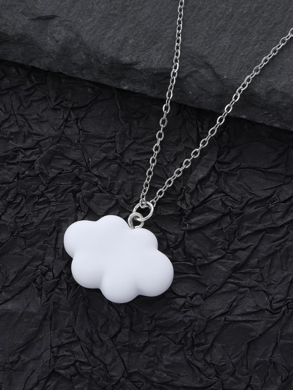 Lindo Nubes Resina Mujeres Collar Colgante