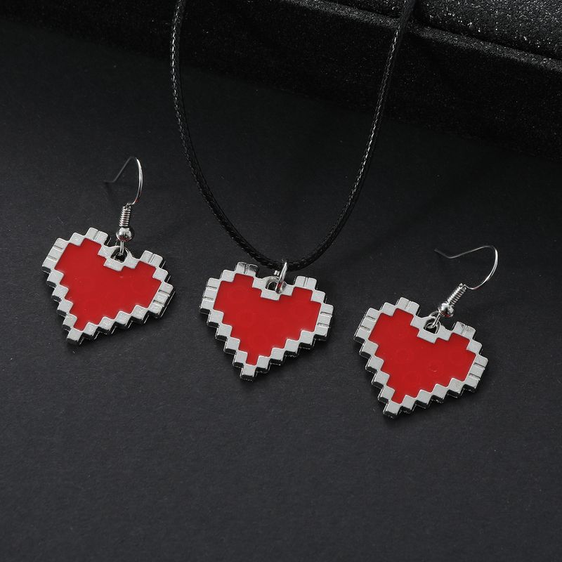 Simple Style Heart Shape Imitation Diamond Alloy Women's Jewelry Set