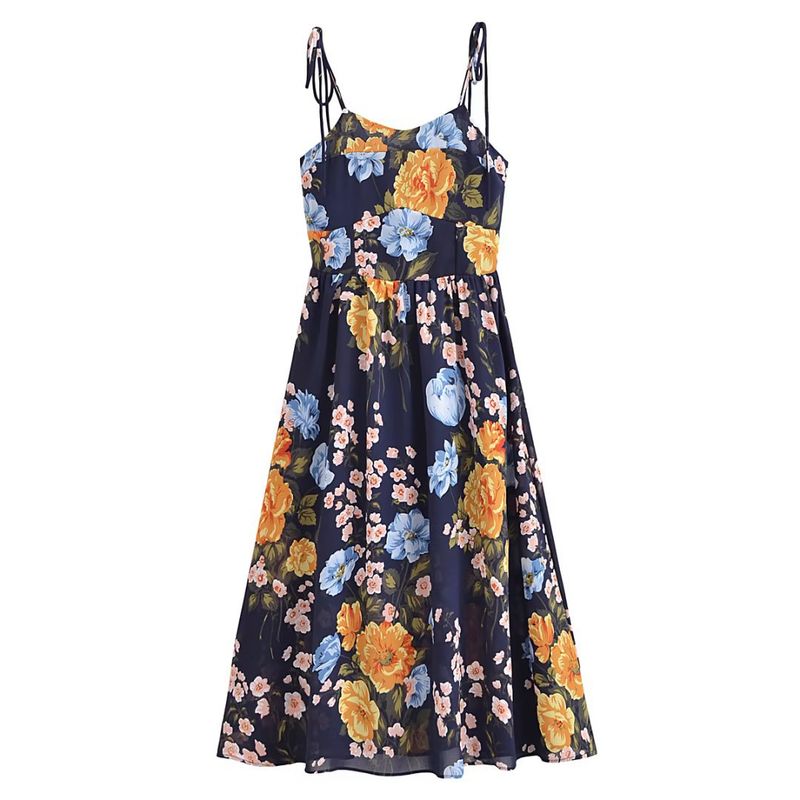 Women's Regular Dress Vacation Strap Zipper Sleeveless Flower Maxi Long Dress Outdoor Daily Beach