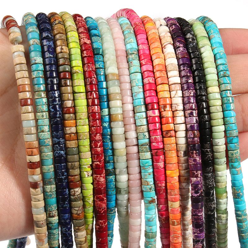 4 * 2mm Abacus Beads Right Angle Wafer Scattered Beads Color Spacer Beads Diy Bracelet String Beads Factory Wholesale Beaded
