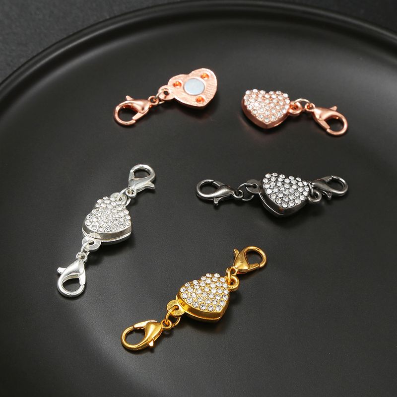 Cross-Border New Arrival Diy Jewelry Clothing Connection Magnetic Buckle Heart-Shaped Brick Magnetic Bracelet Necklace Mask Connector