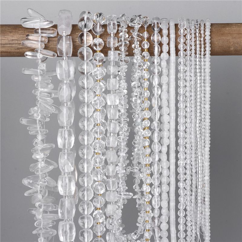 Natural White Crystal Glass Gravel Square Interface Cut Surface Diy Ornament Bead Accessories Jewelry Making Amazon