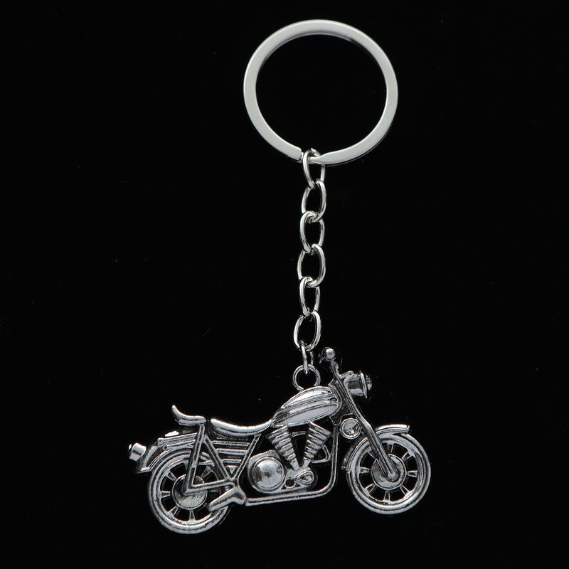 Streetwear Cool Style Round Dots Motorcycle Stainless Steel Bag Pendant Keychain