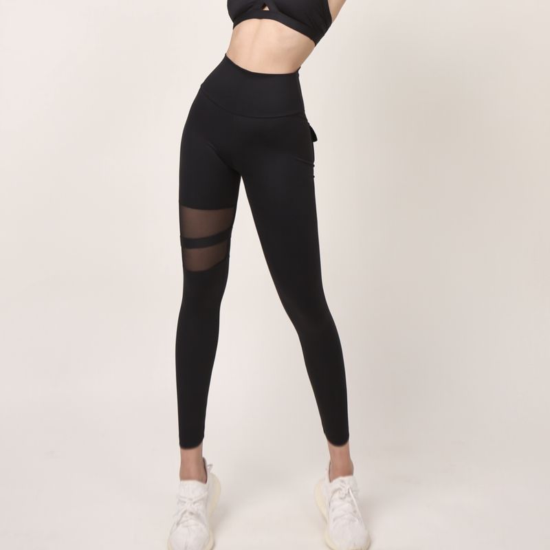 Simple Style Sports Solid Color Nylon Active Bottoms Leggings