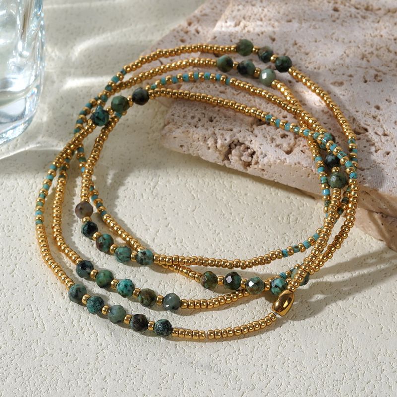 Bohemian Color Block Glass Glass Beaded Women's Bracelets