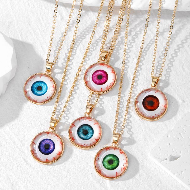 Elegant Eye Alloy Opal Women's Pendant Necklace