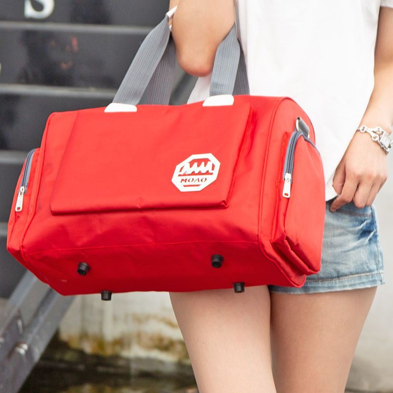 Unisex Groß Oxford-Stoff Einfarbig Basic Klassischer Stil Reißverschluss Reisetasche