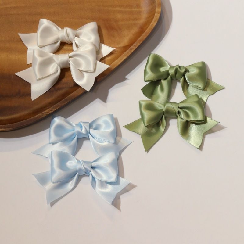 Women's Sweet Simple Style Bow Knot Satin Hair Clip