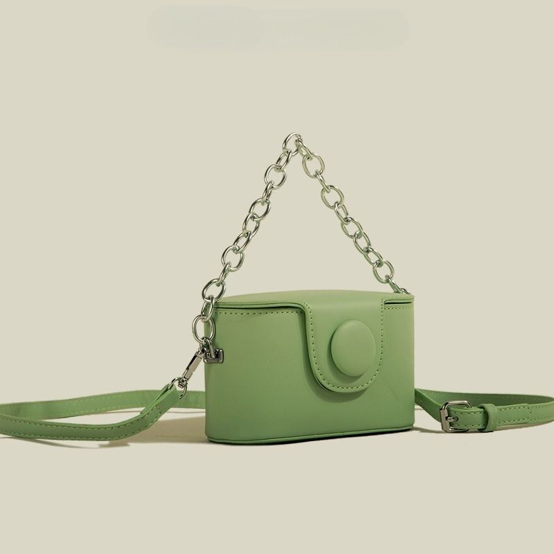 Women's Mini Pu Leather Solid Color Vintage Style Classic Style Square Flip Cover Crossbody Bag