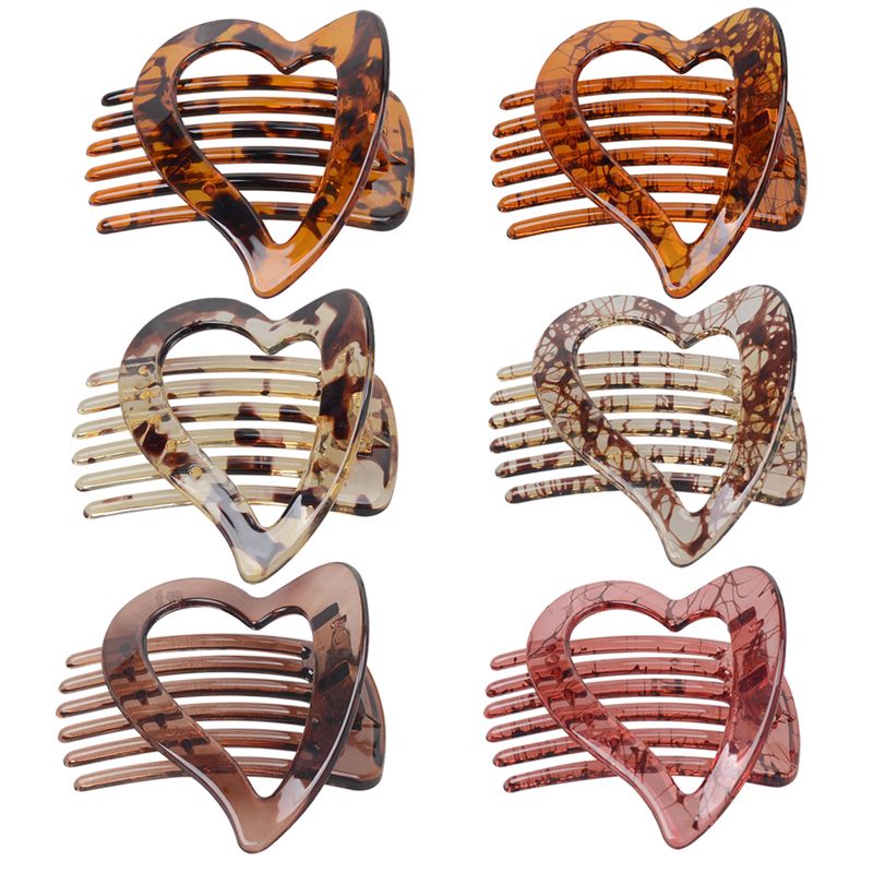 Women's Casual Lady French Style Heart Shape PC Hair Clip