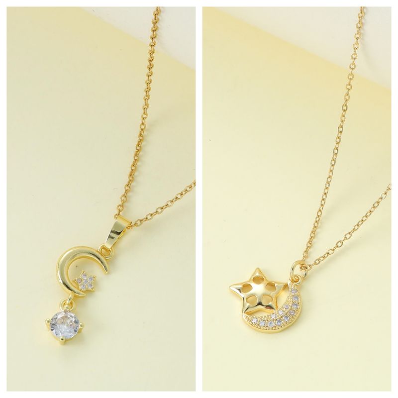 Wholesale Jewelry Simple Style Classic Style Letter Zinc Alloy Rhinestones Inlay Pendant Necklace