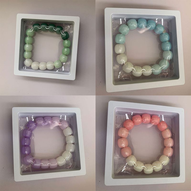 Estilo Simple Estilo Clásico Ronda El Plastico Con Cuentas Mujeres Pulsera