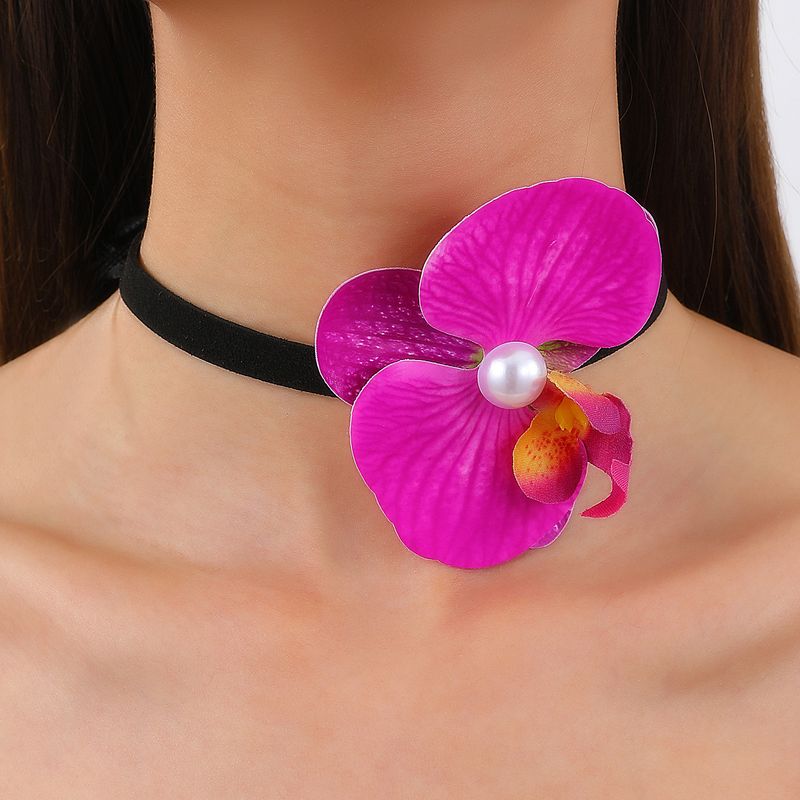 Großhandel Schmuck Einfacher Stil Klassischer Stil Blume Tuch Halsband