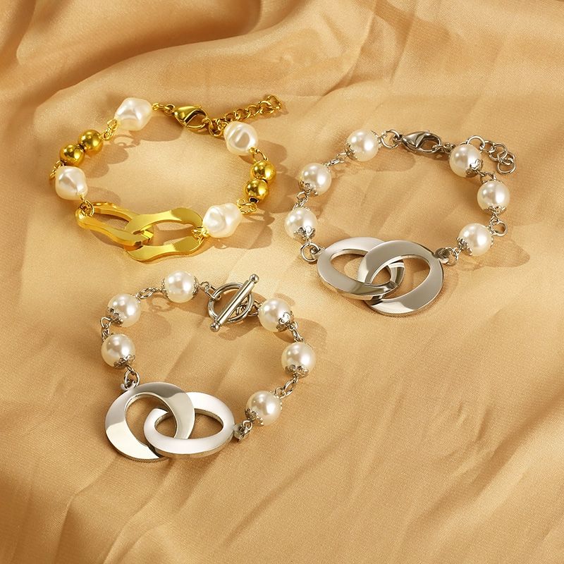 Edelstahl 304 Harz Einfacher Stil Perlen Geometrisch Armbänder