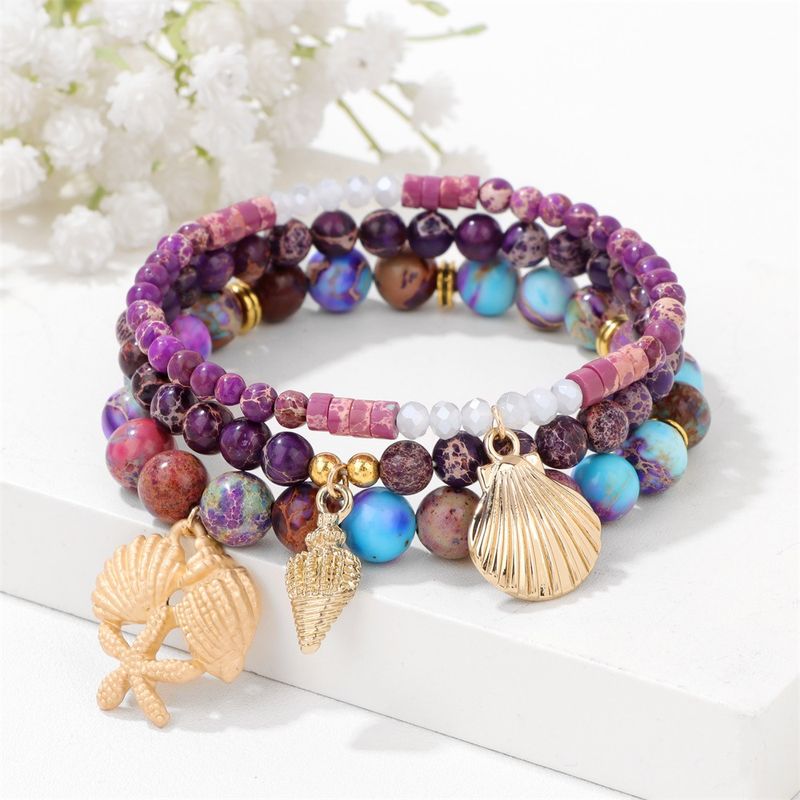 Casual Beach Shell Stone Beaded Unisex Bracelets