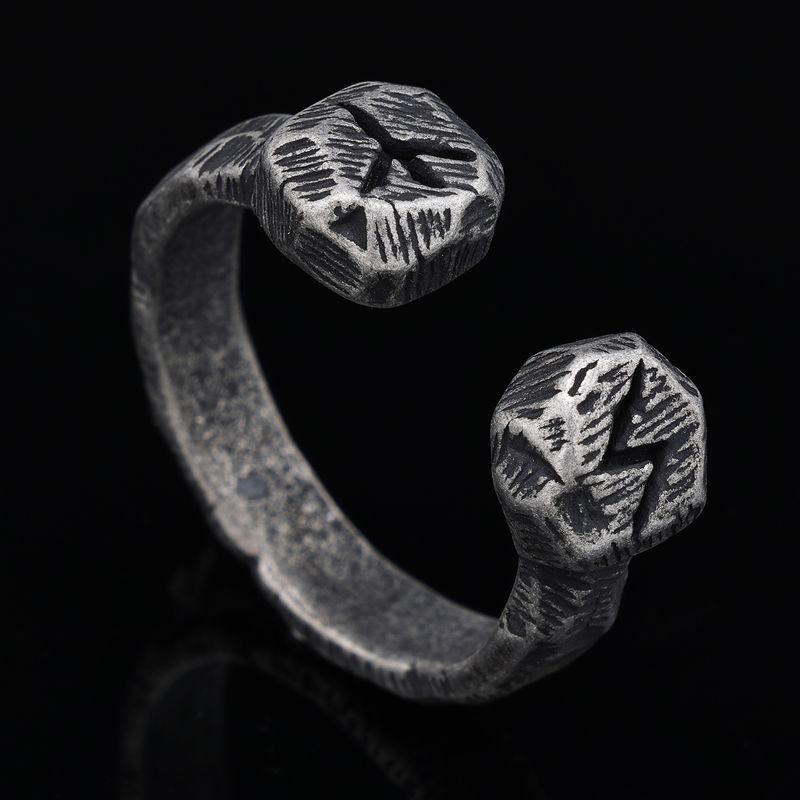 Hip-Hop Cool Style Geometric 304 Stainless Steel Men's Open Rings