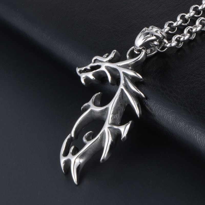 Simple Style Dragon 304 Stainless Steel Unisex Pendant Necklace