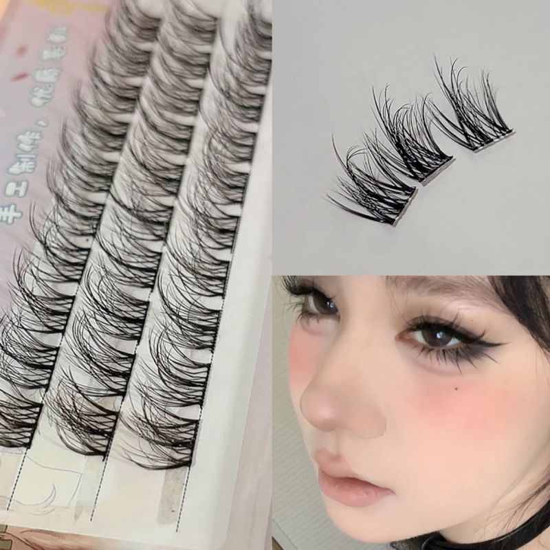 Style De Fée Sucré Couleur Unie Cheveux De Vison Faux Cils Colle Pour Cils Pince À Cils 3 Pièces