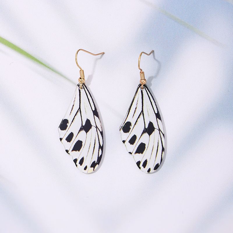 1 Par Estilo Simple Estilo Clásico Mariposa Impresión Arílico Pendientes De Gota