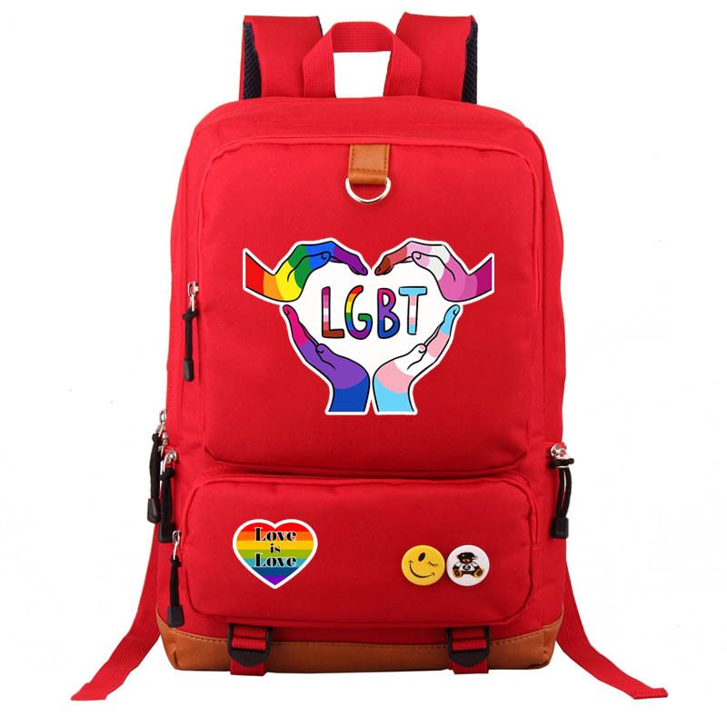 Waterproof 20 Inch Letter Rainbow Holiday Daily School Backpack