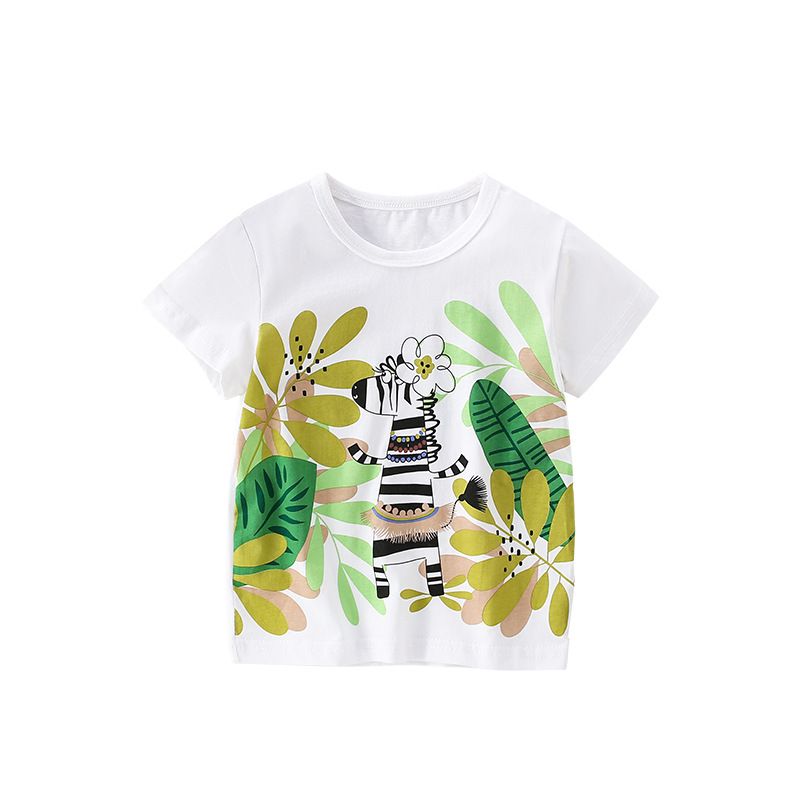 Simple Style Cartoon Cotton T-shirts & Blouses