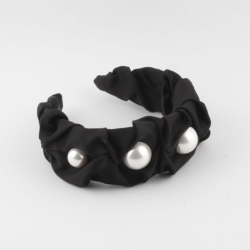 Women's Retro Floral Plastic Inlay Pearl Hair Band