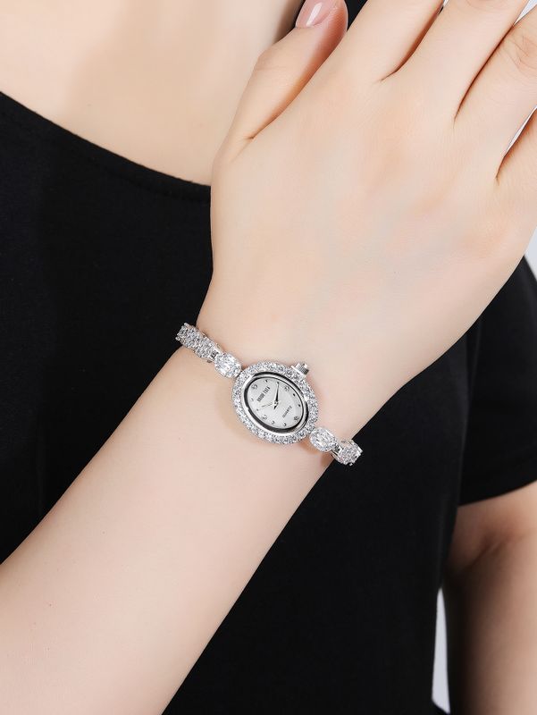 Élégant Glamour Luxueux Rond Tour Boucle Quartz Femmes De Montres