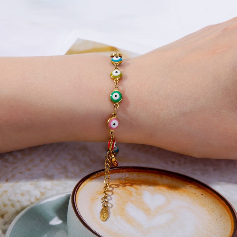 316 Stainless Steel  Gold Plated Simple Style Classic Style Plating Geometric Bracelets