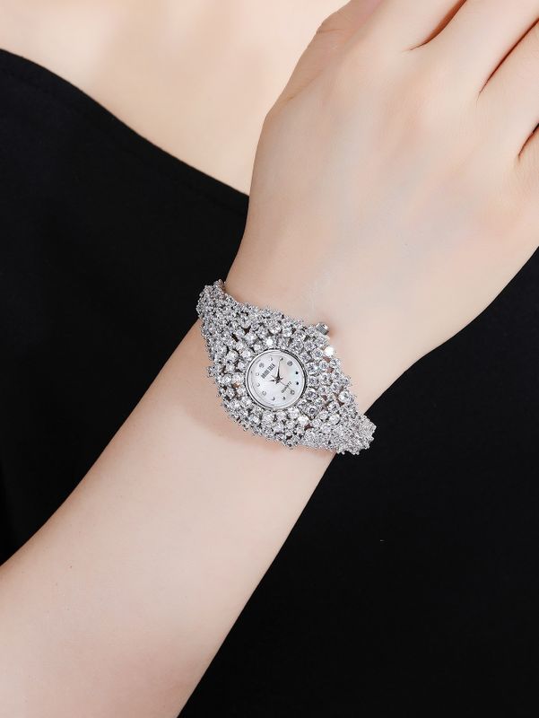 Elegant Glam Luxuriös Einfarbig Drehbank-Schnalle Elektronisch Frauen Uhren