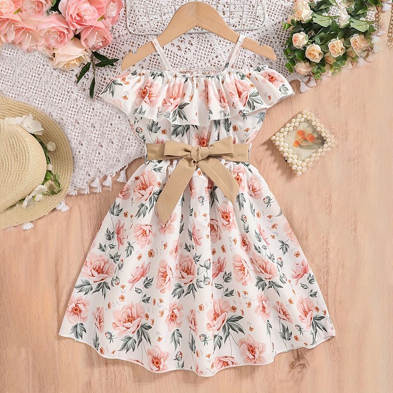 Princess Flower Polyester Girls Dresses