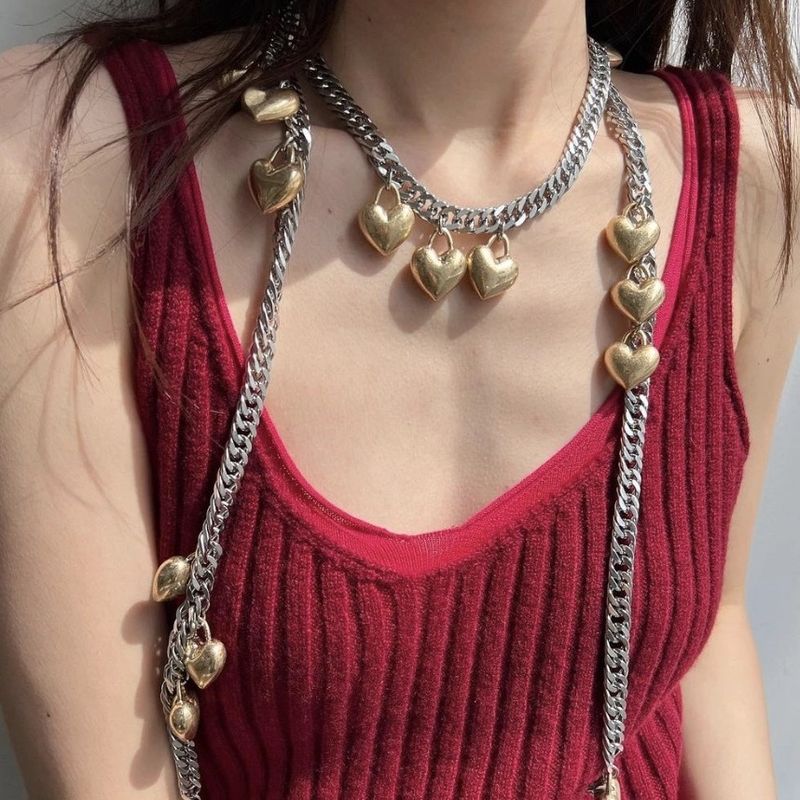 Kupfer Luxuriös Einfacher Stil Herzform Halskette