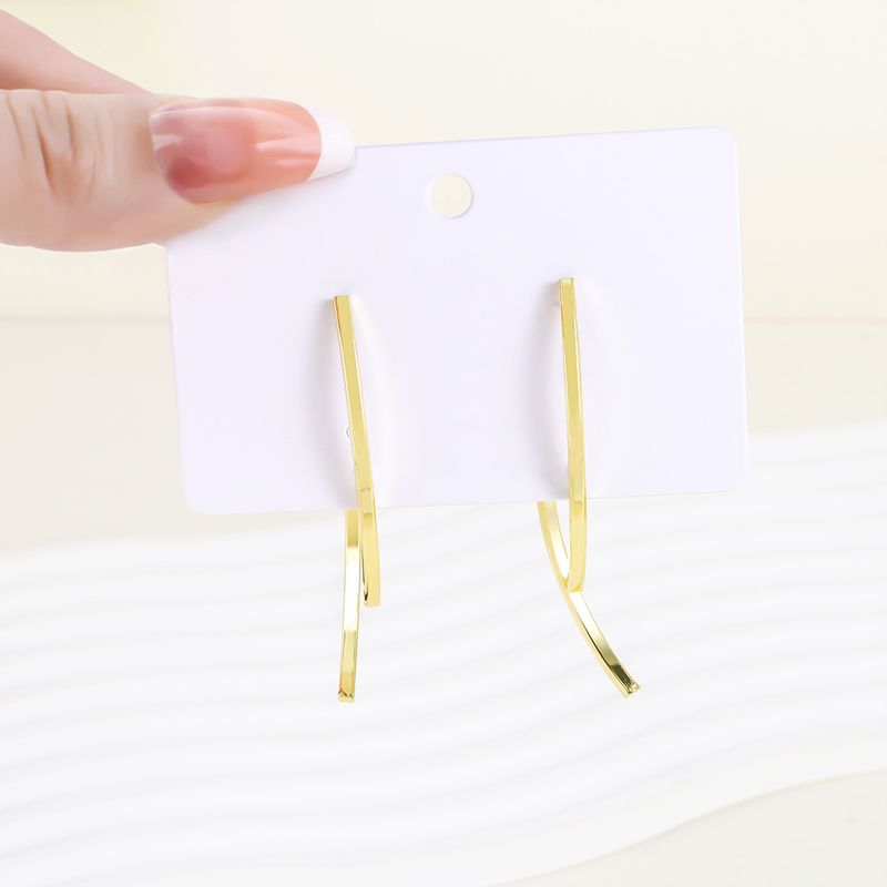 1 Pair Simple Style Classic Style Solid Color Plating Iron Gold Plated Ear Studs