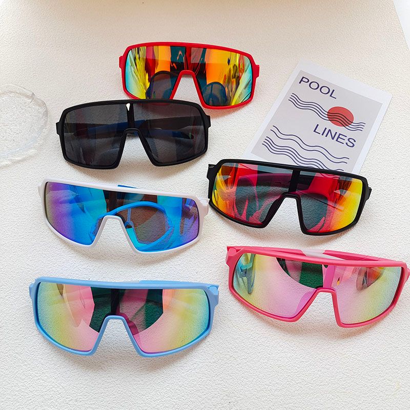 Casual Sports Commute Color Block Resin Avaitor Full Frame Kids Sunglasses